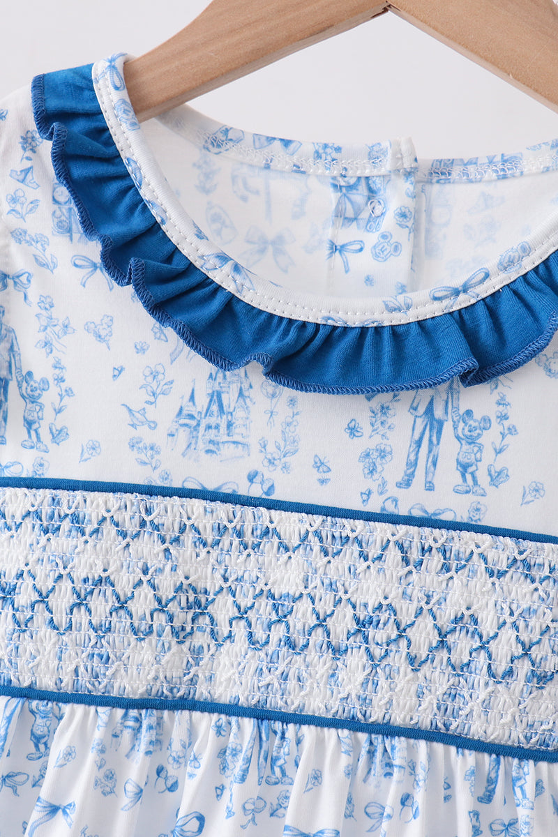Blue Castle Smocked Ruffle Set