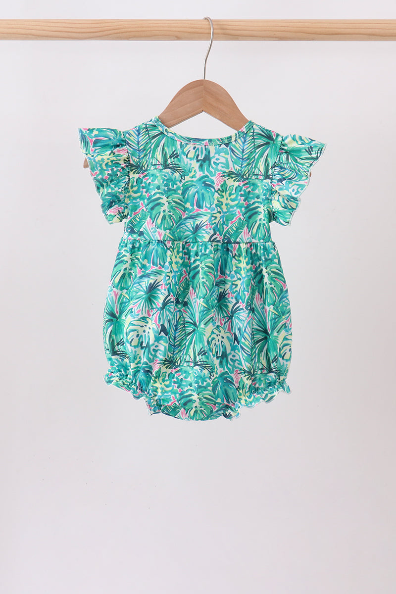 Green Lily Floral Bubble