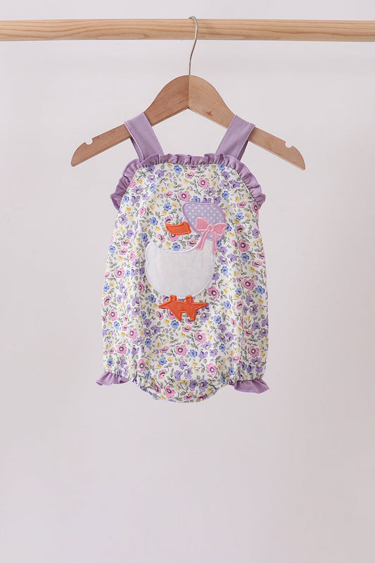 Goose Floral Appliqué Bubble