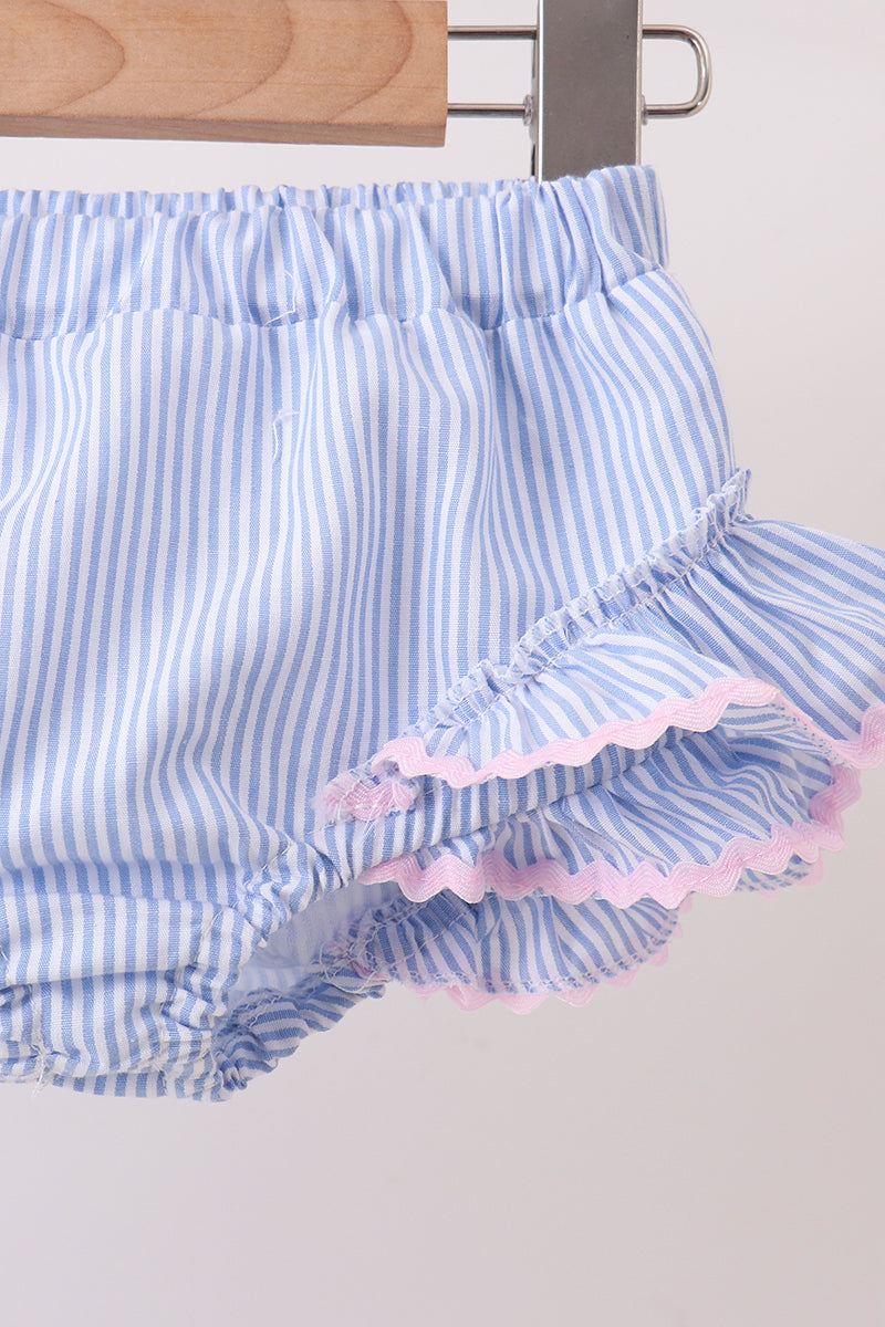 Blue Stripe 2pc Seersucker Swimsuit
