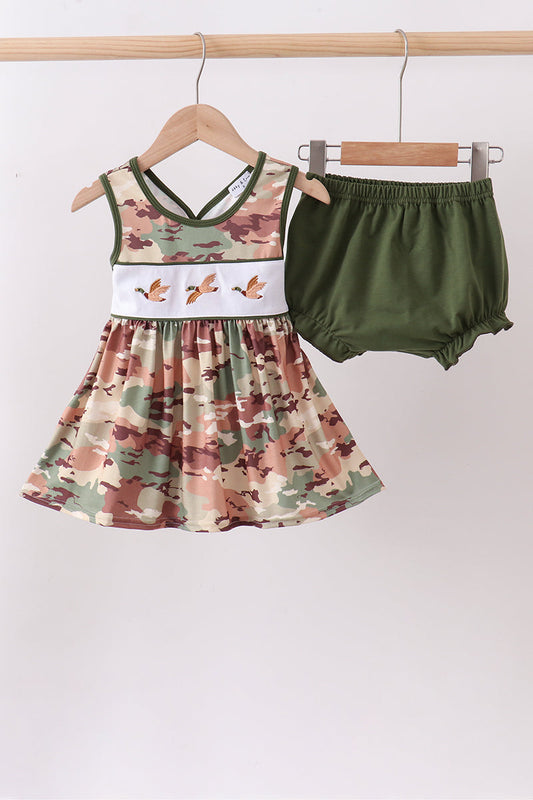 Duck Camo Embroidered Bloomer Set