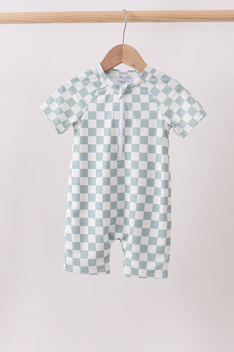 Sage Checker UPF Swim One-Piece