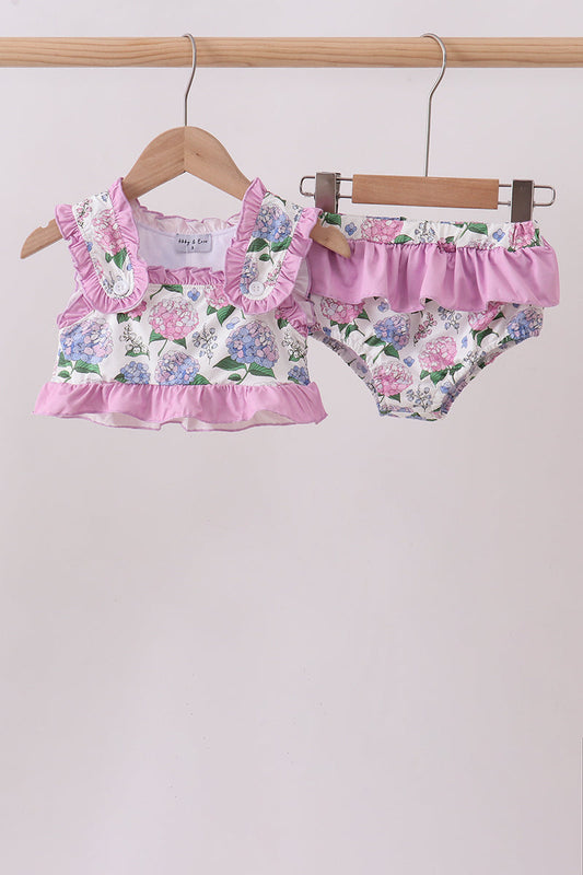 Purple Hydrangea UPF Swim Set