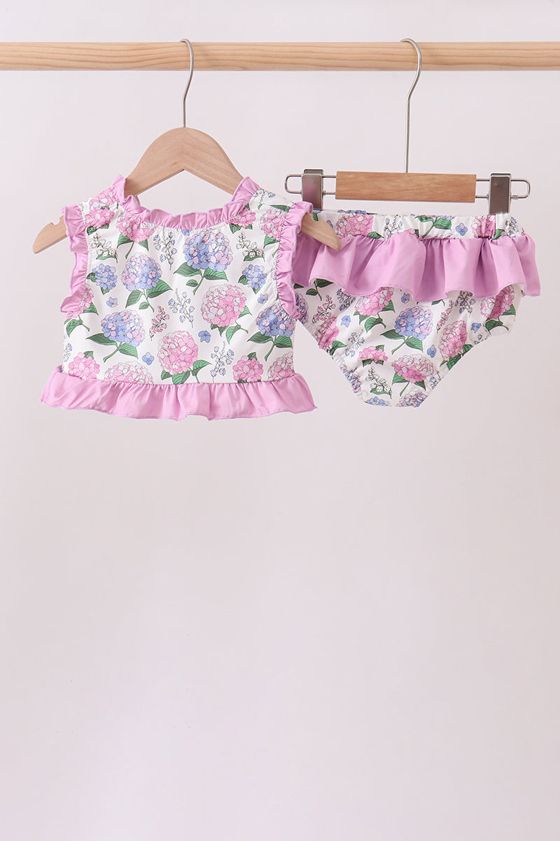 Purple Hydrangea UPF Swim Set