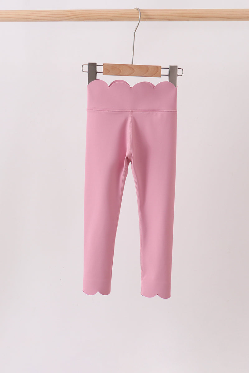Lilac Scalloped Yoga Active Leggings