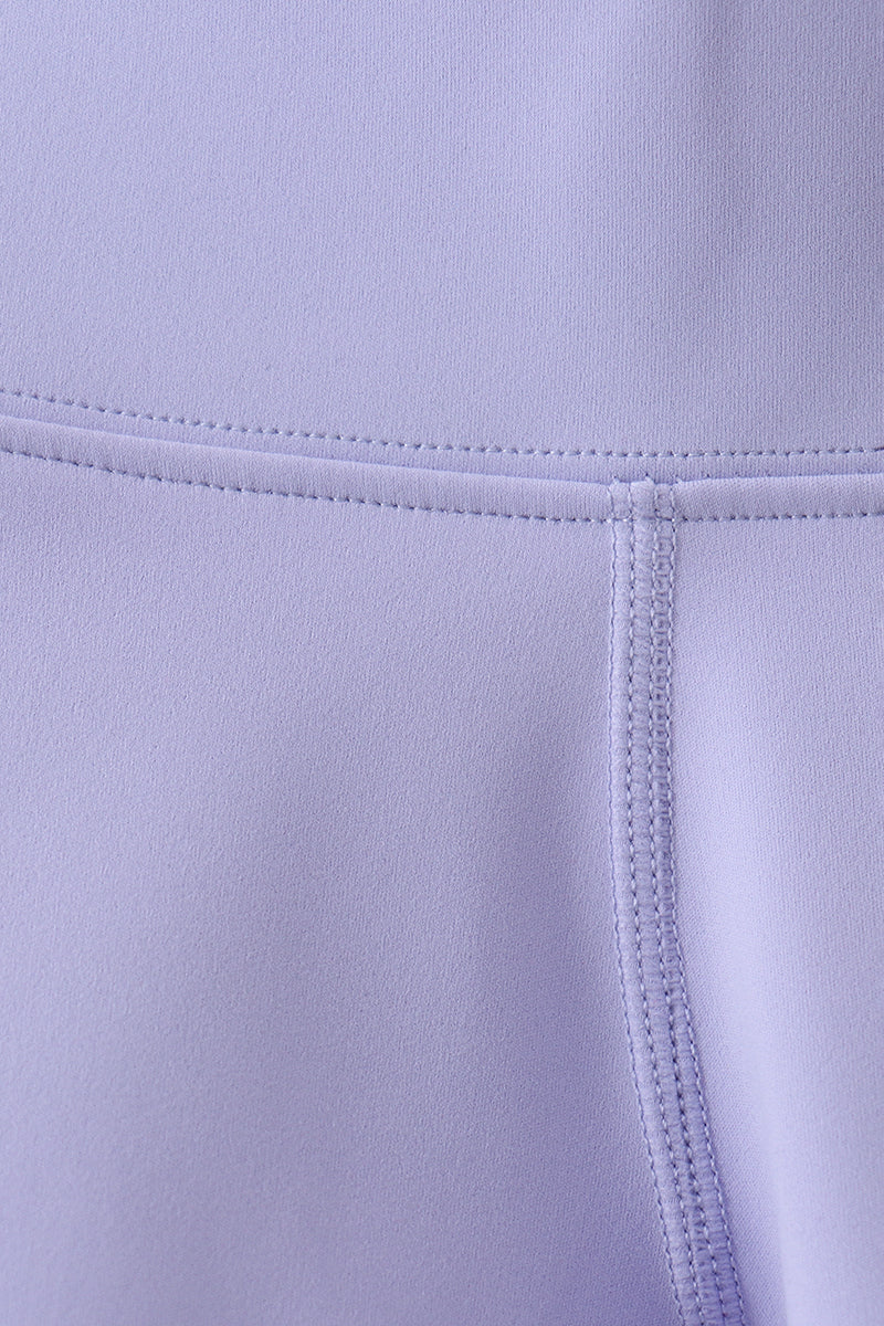 Violet Scalloped Yoga Active Leggings
