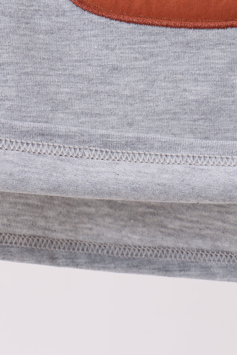 Gray Ship Applique Top