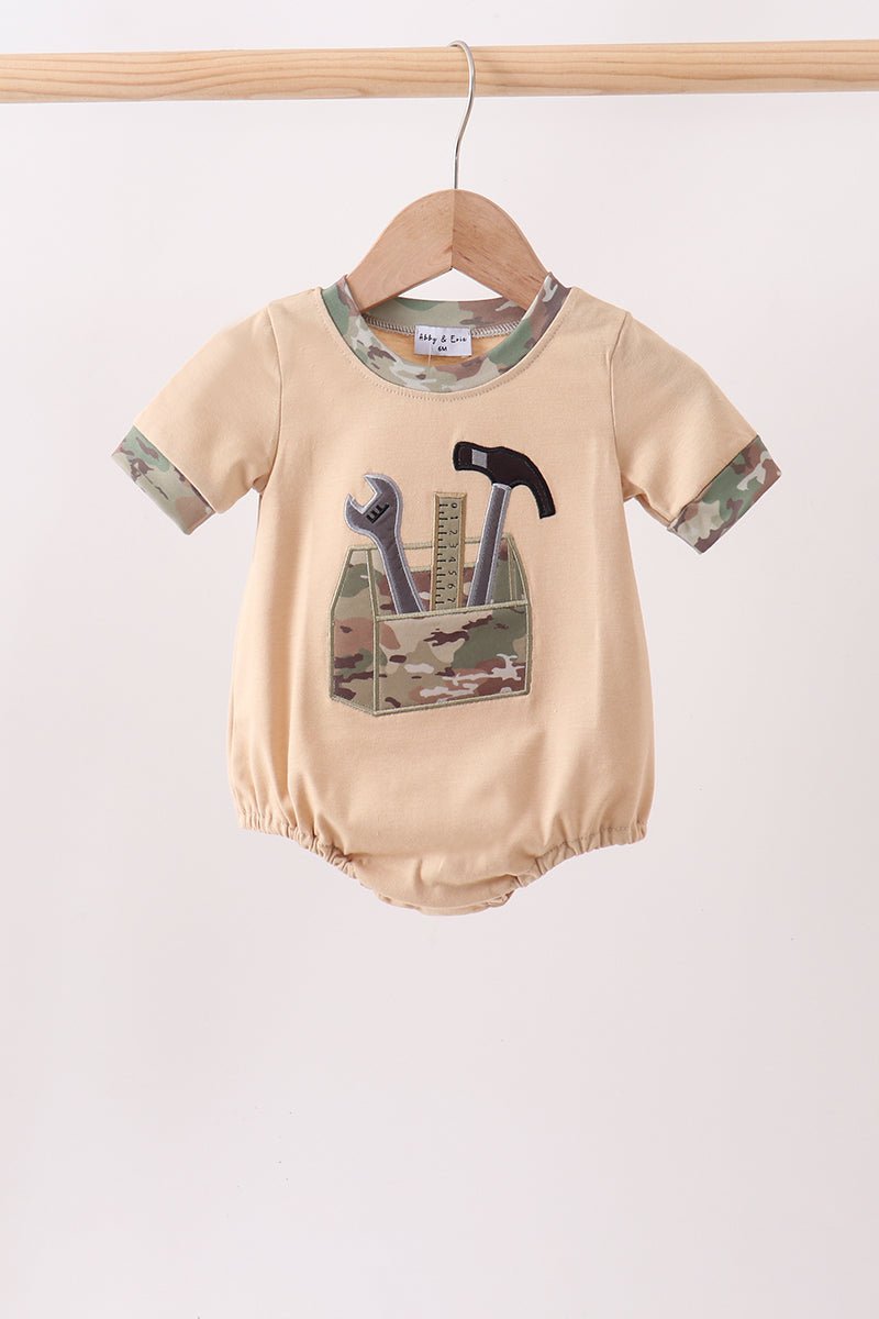 Khaki Toolbox Applique Bubble