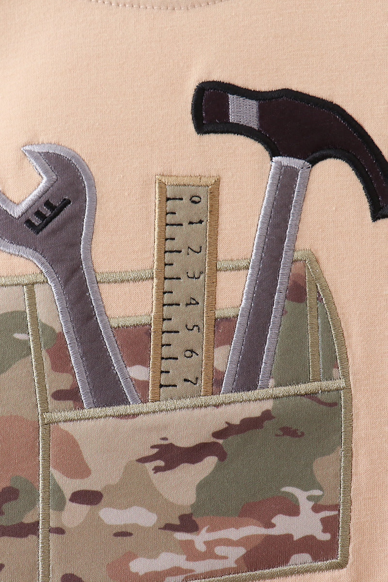 Khaki Toolbox Applique Bubble