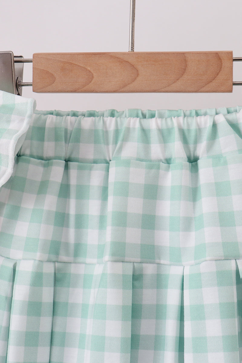 Green Golf Embroidered Skorts Set
