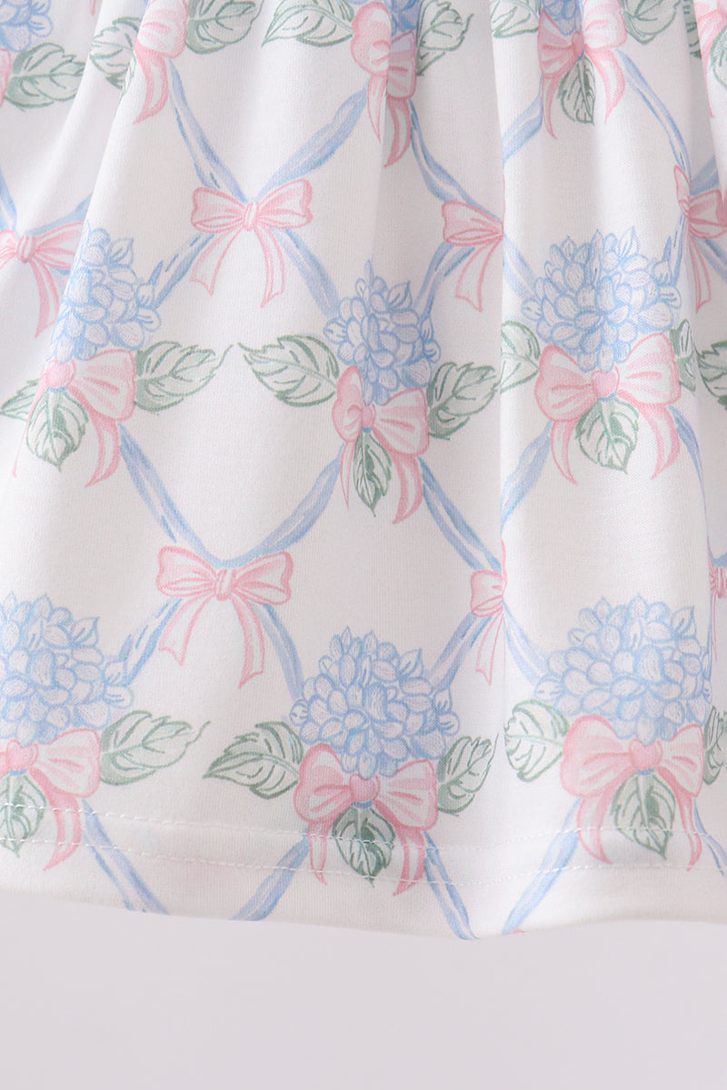 Blue Floral Bloomer Set