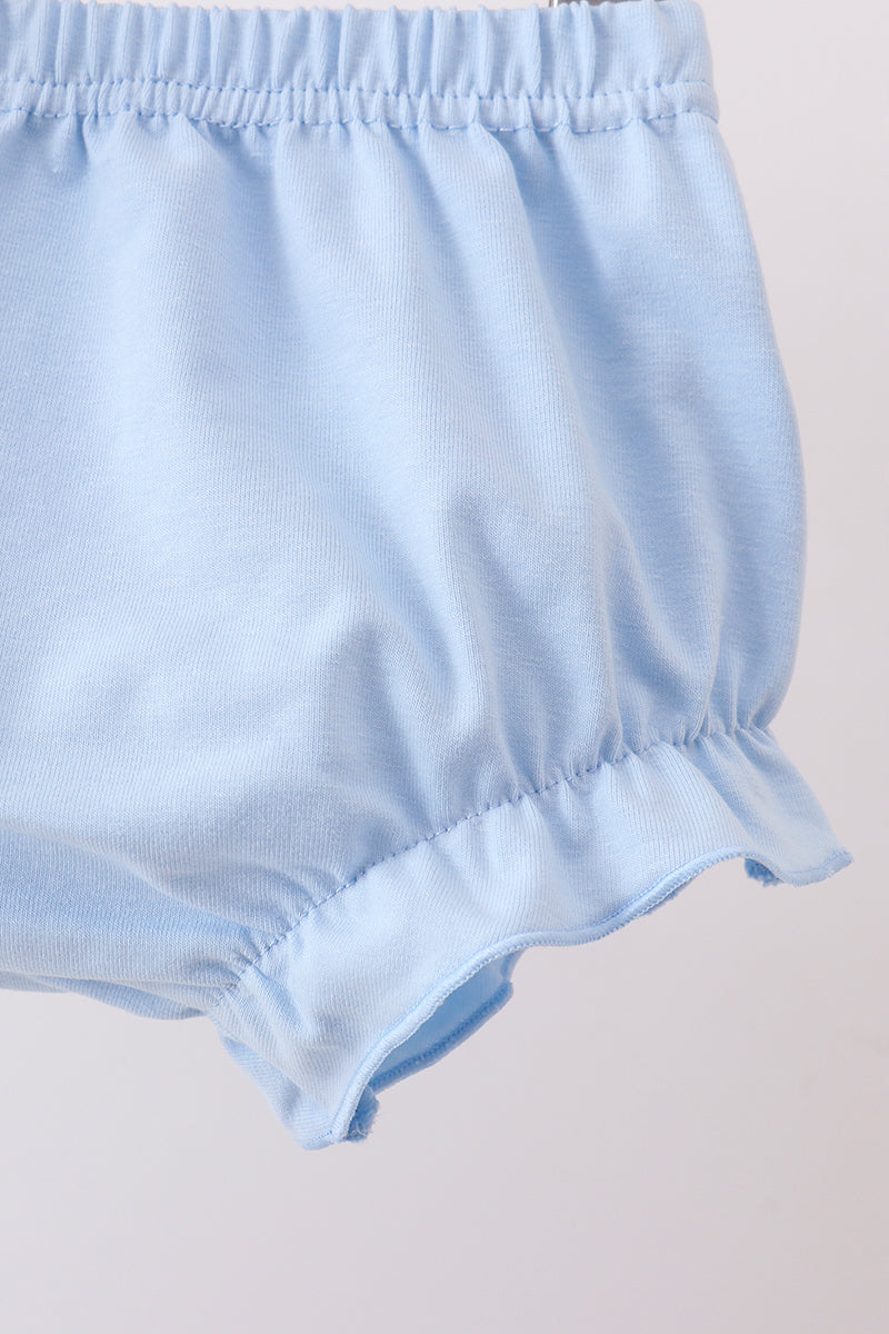 Blue Floral Bloomer Set