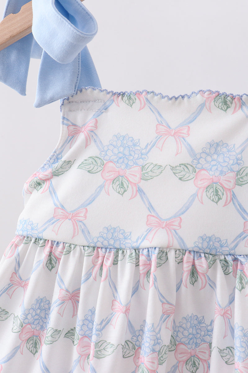 Blue Floral Ruffle Set