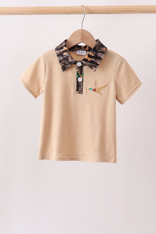 Camo Duck Embroidered Top