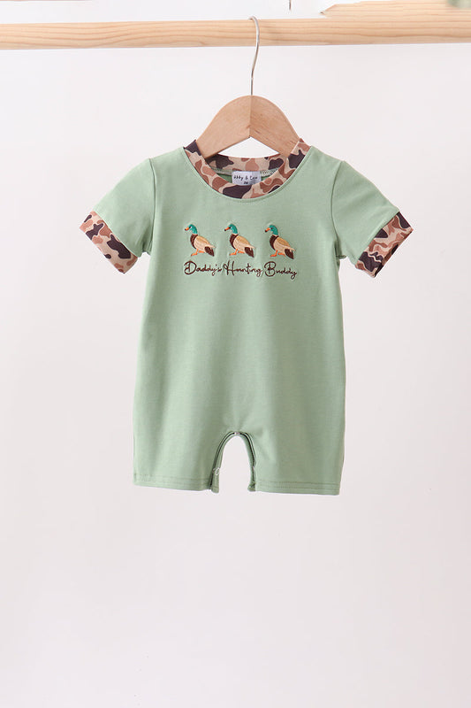 Camo Duck Embroidered Romper