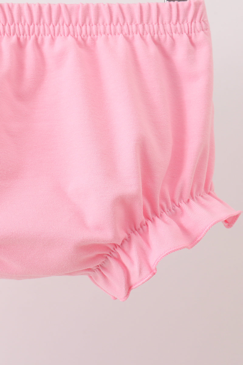 Pink Bow Print Bloomer Set