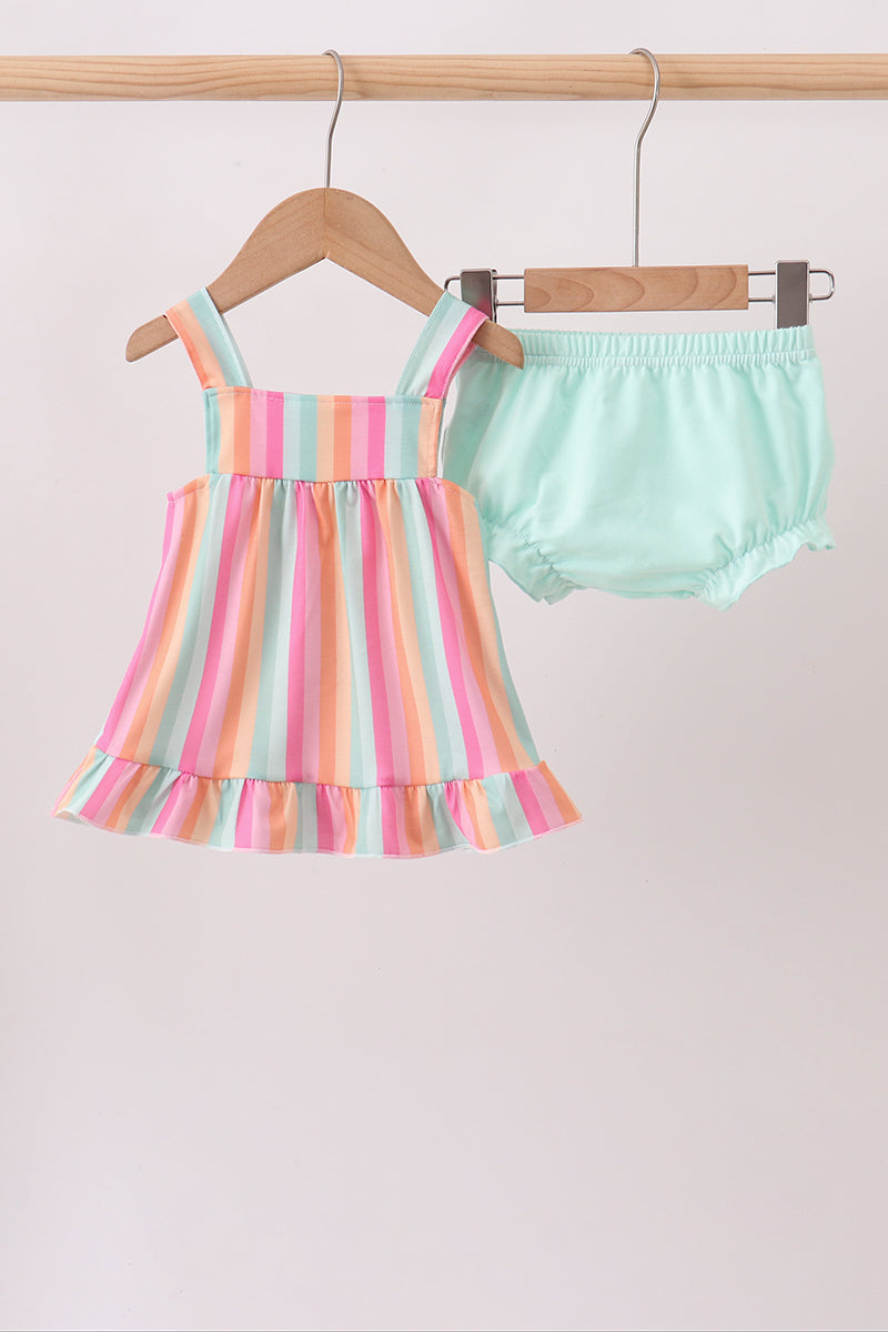 Rainbow Stripe Bloomer Set