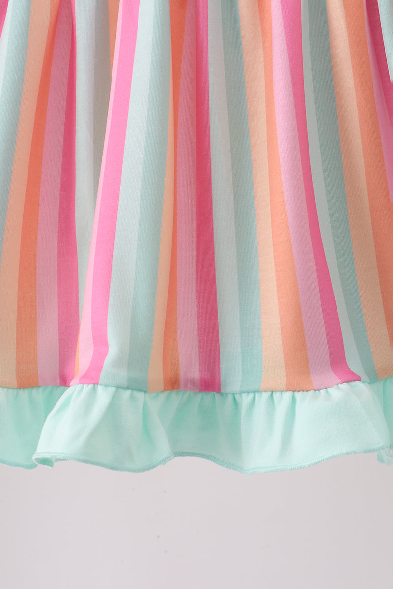 Rainbow Stripe Ruffle Set
