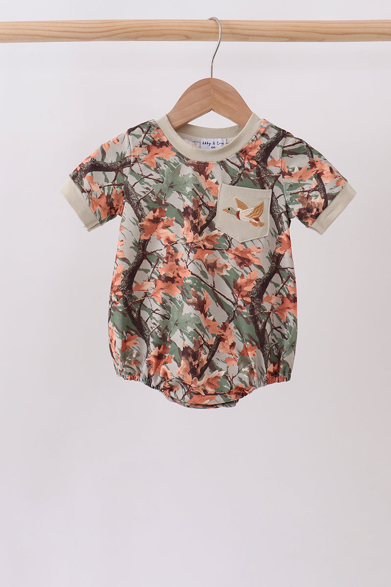 Camo Duck Embroidered Pocket Bubble