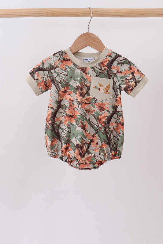 Camo Duck Embroidered Pocket Bubble