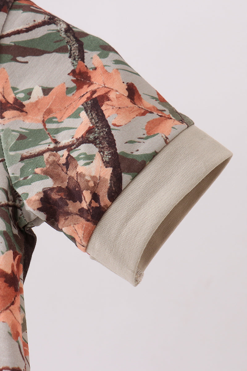 Camo Duck Embroidered Pocket Bubble