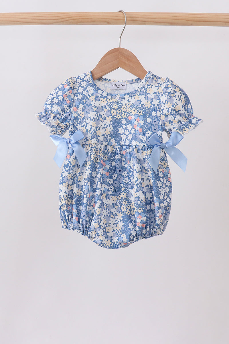 Blue Floral Print Bubble