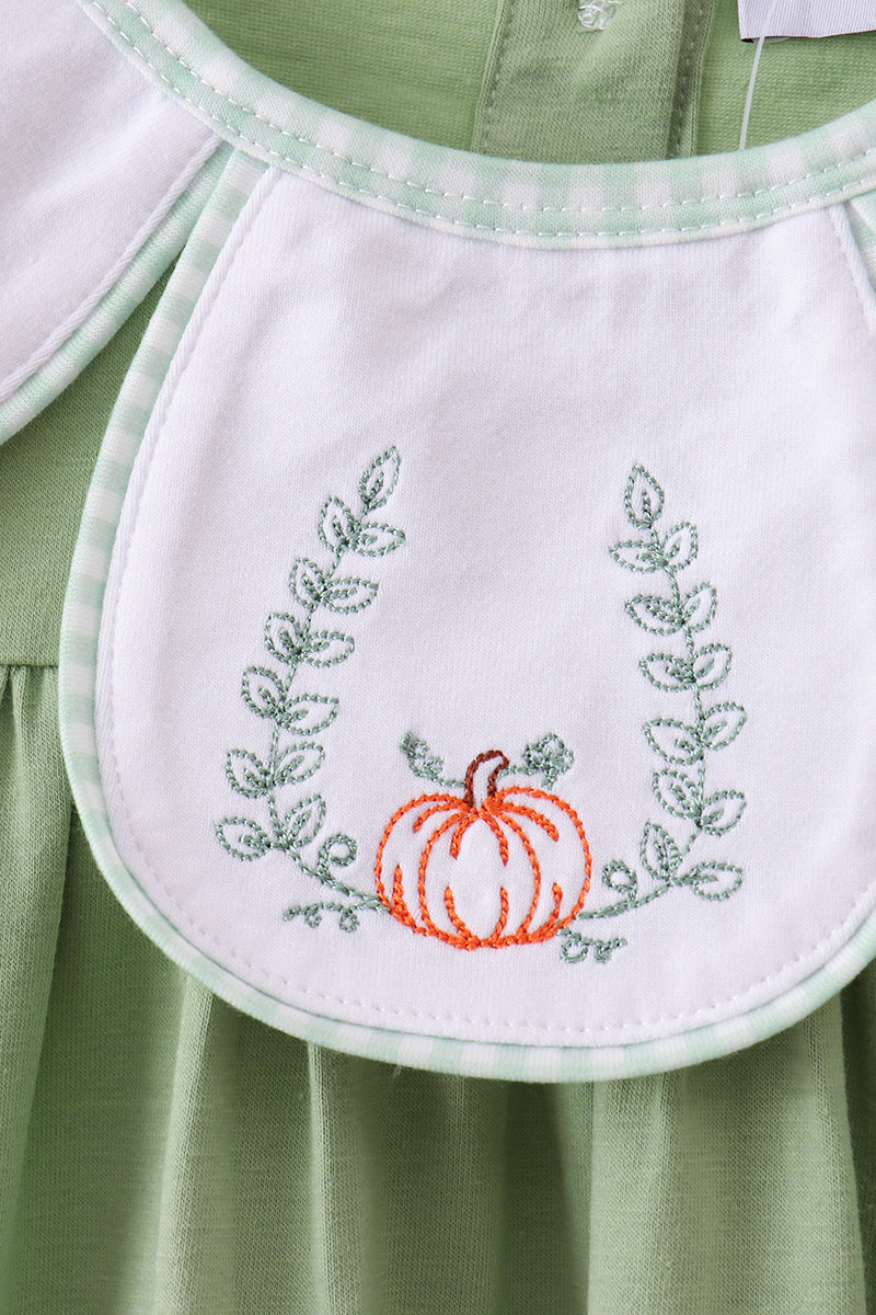 Sage Pumpkin Embroidered Bubble