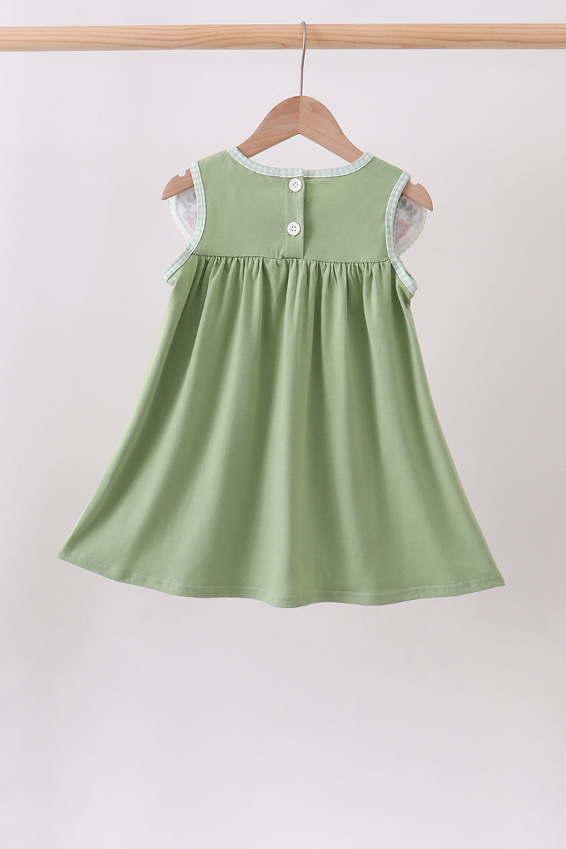 Sage Pumpkin Embroidered Dress