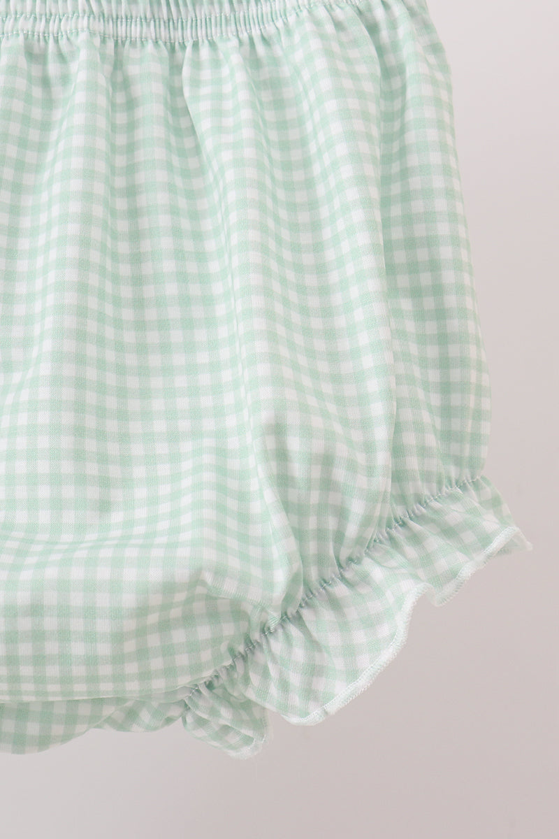 Sage Pumpkin Embroidered Bloomer Set