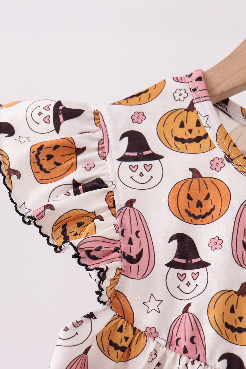 Pumpkin ruffle bloomer set