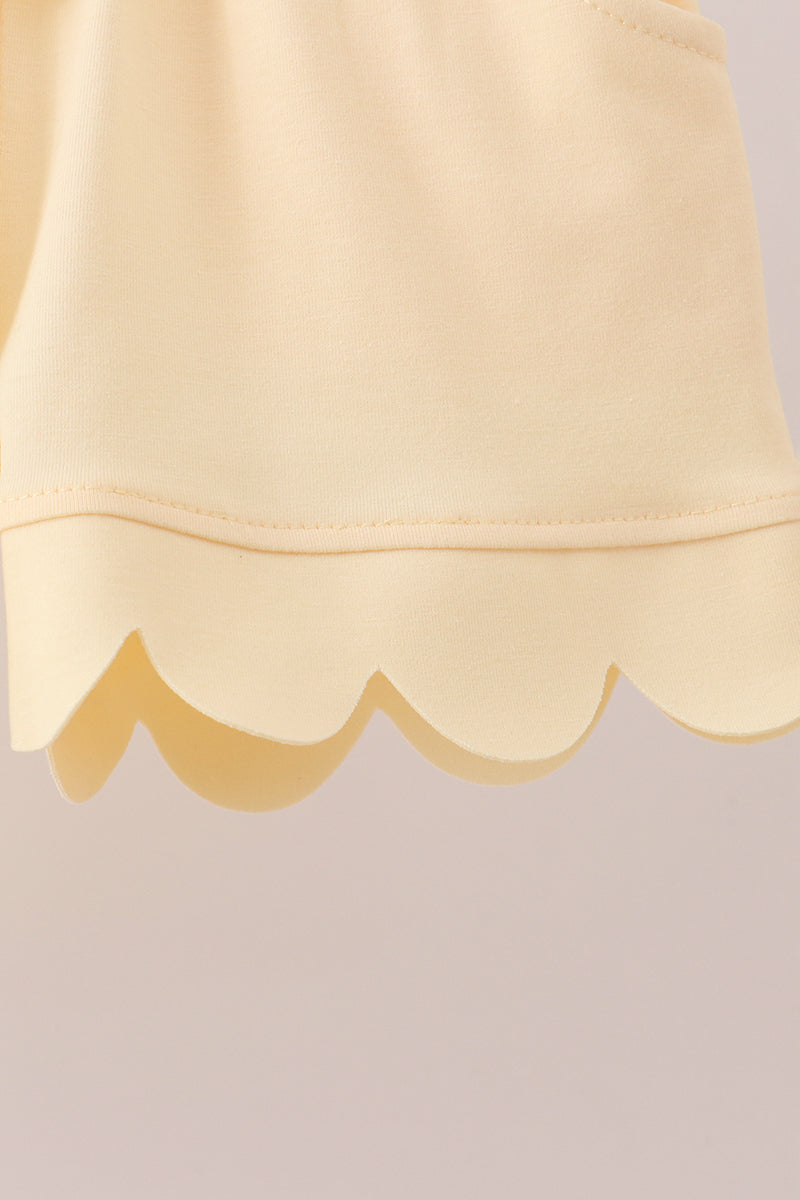 Lemon Scalloped Short Set