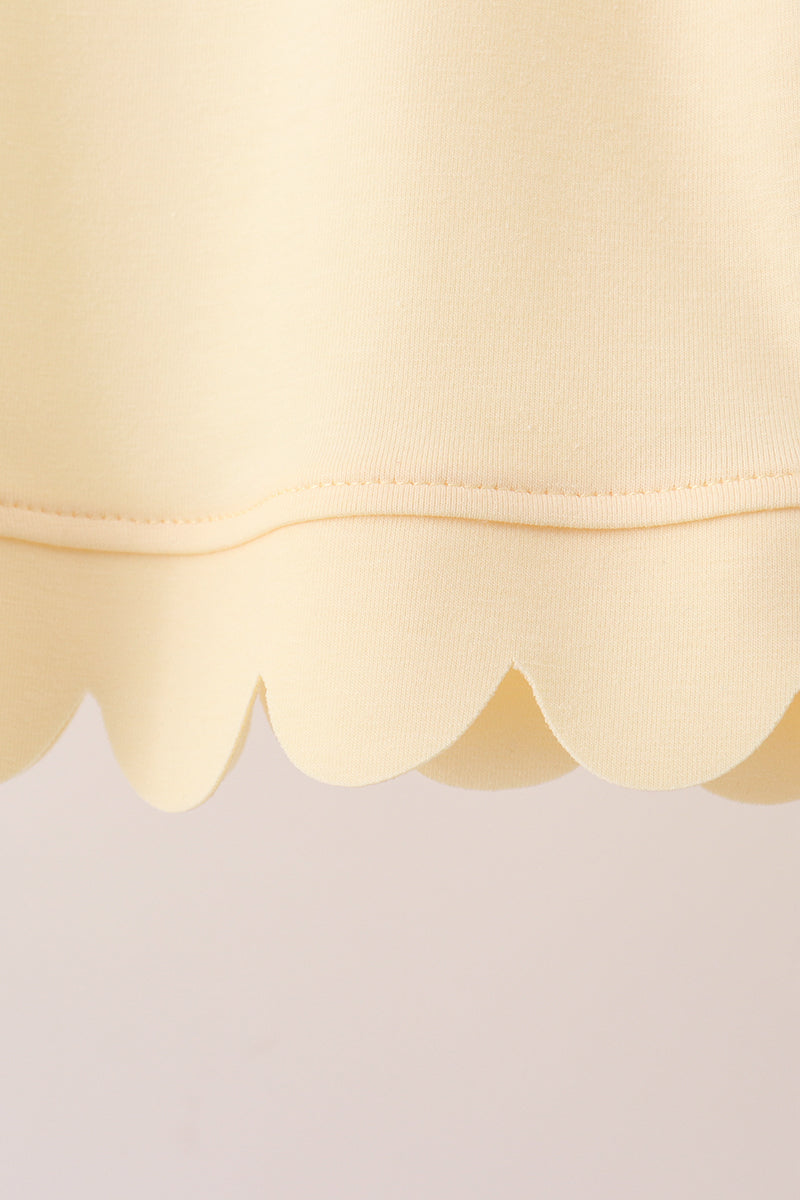 Lemon Scalloped Short Set