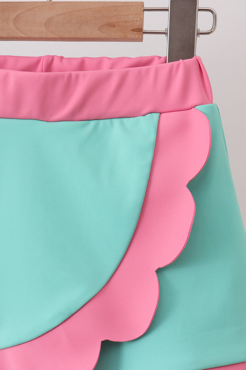 Mint Performance Scalloped Skorts Set