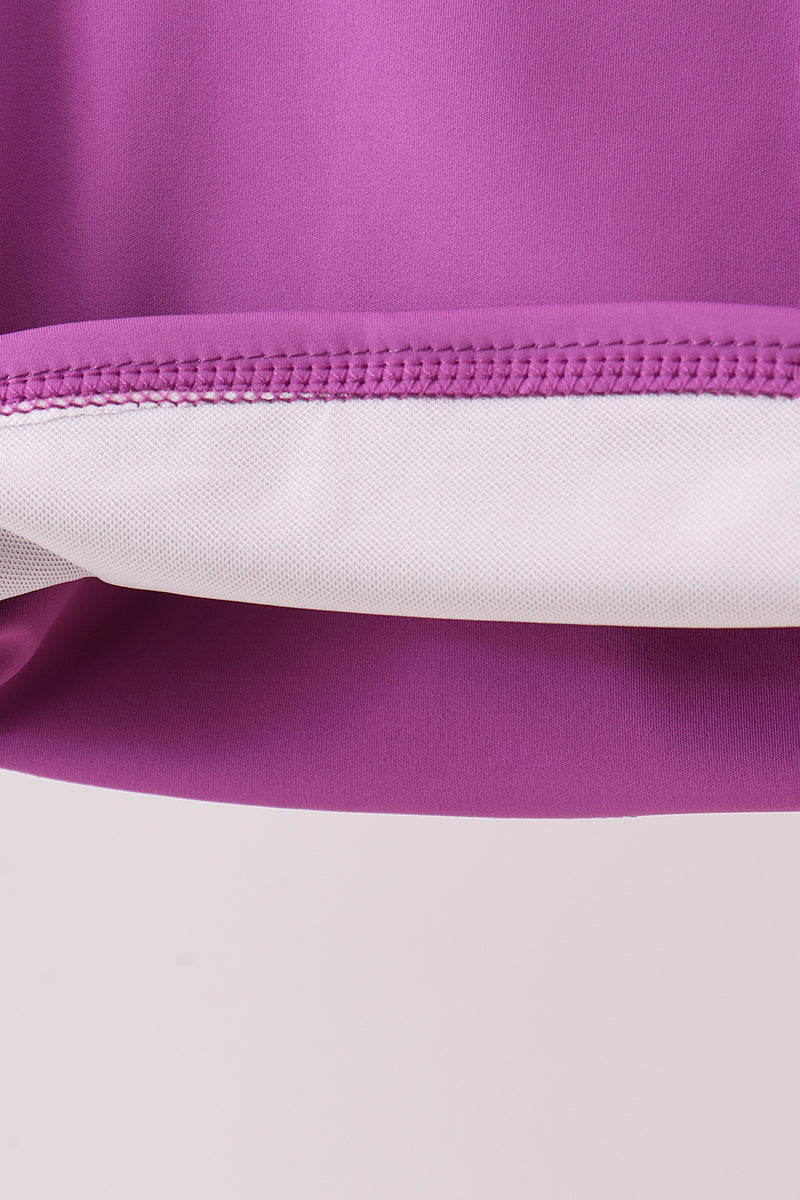 Purple Performance Scalloped Skorts Set
