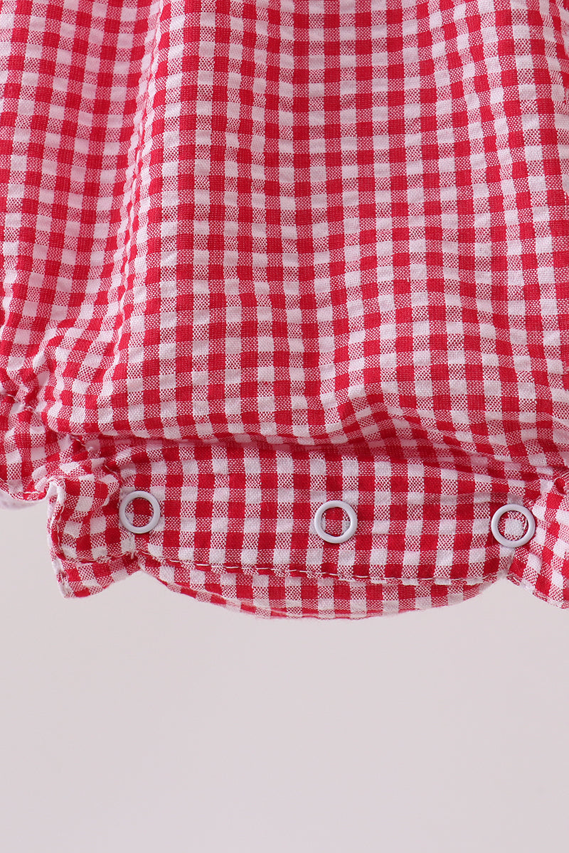 Red watermelon ruffle bubble