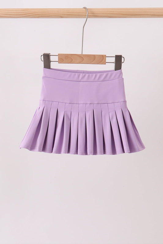 Purple pleated skort