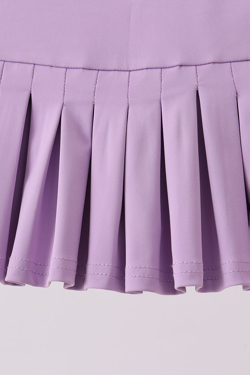 Purple pleated skort