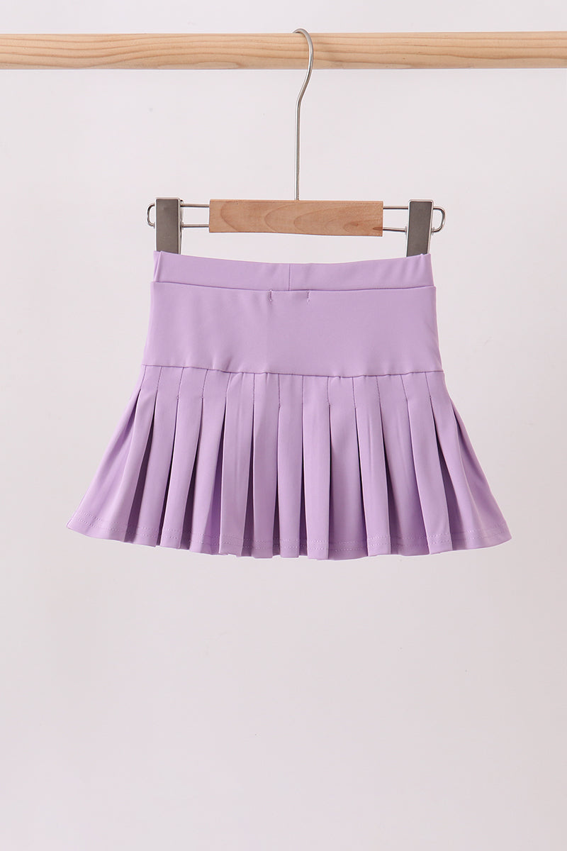 Purple pleated skort