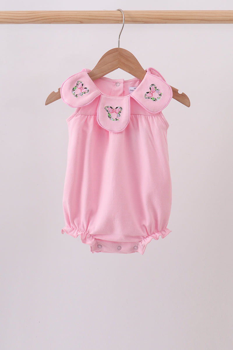 Pink Floral Embroidery Bubble