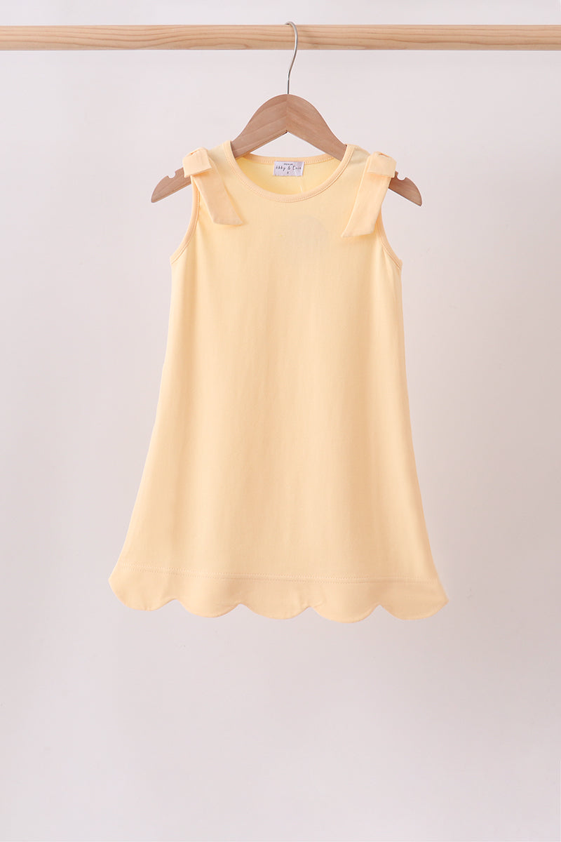 Buttercup Scalloped Bow Dress