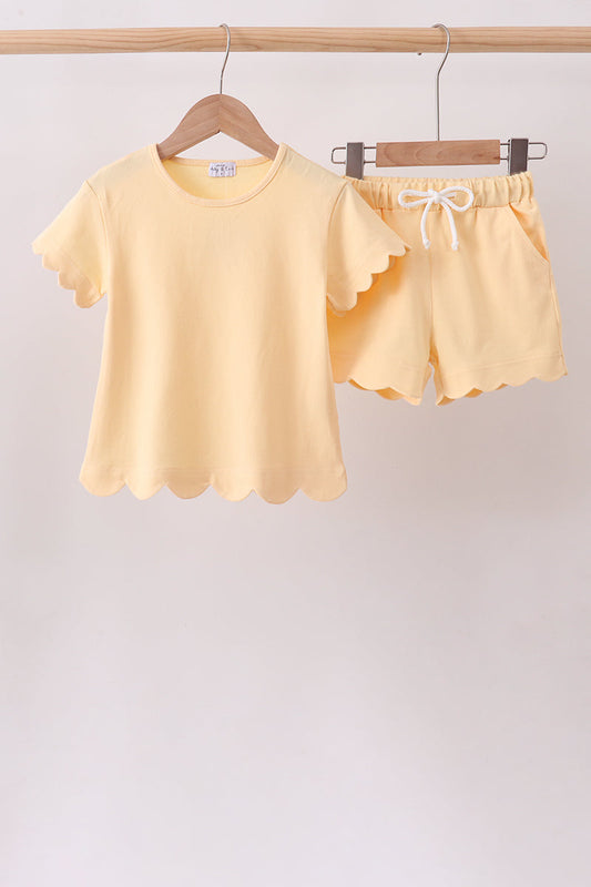 Buttercup Scalloped Shorts Set