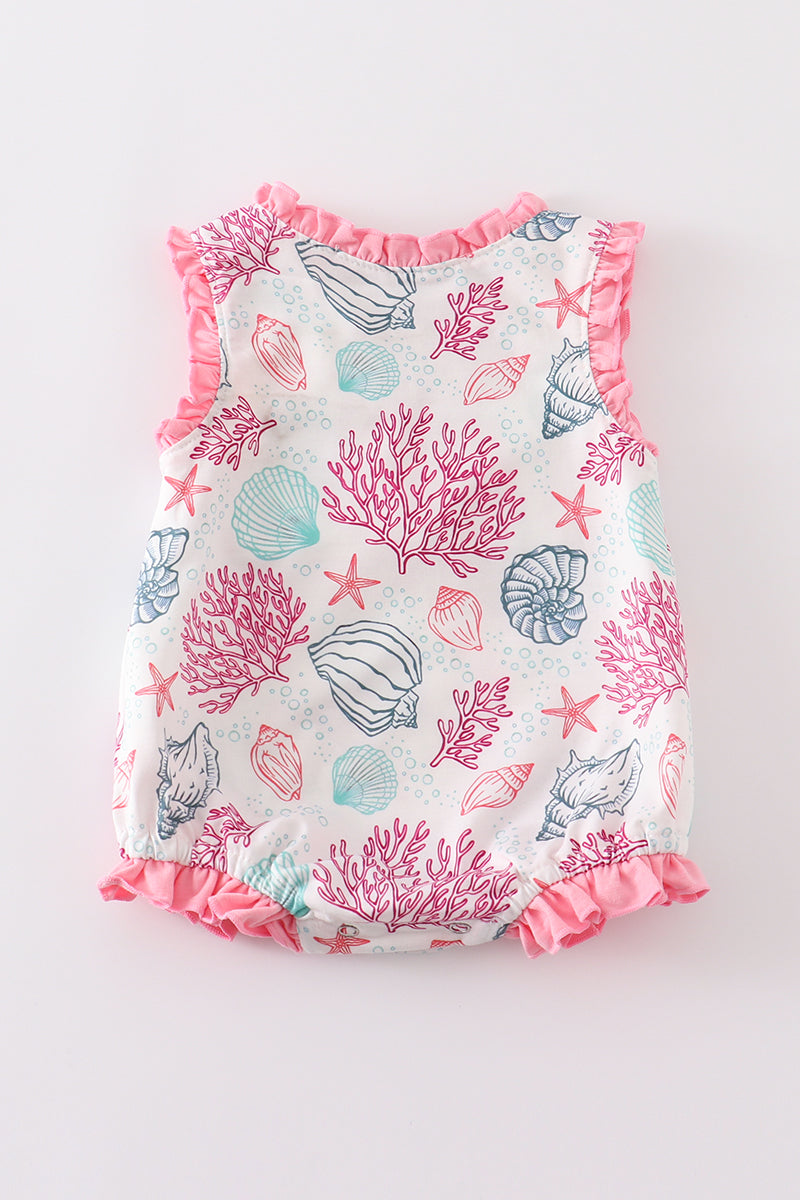 Pink Shell Embroidered Bubble