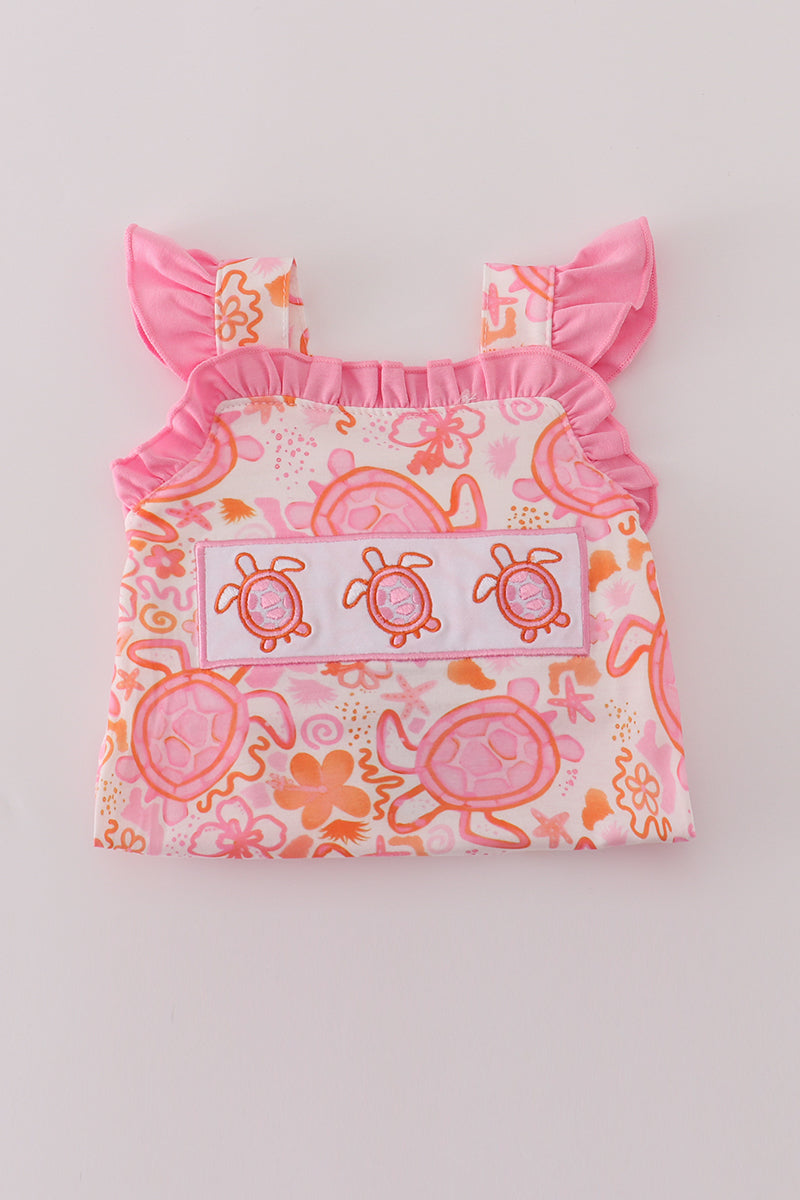 Pink Floral Ruffle Bubble