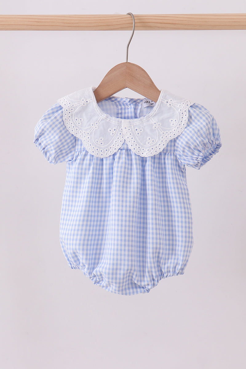 Blue Gingham Lace Bubble