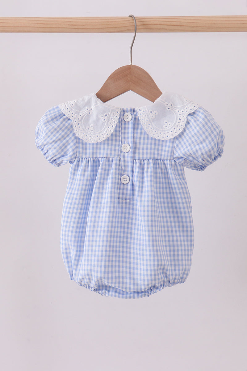 Blue Gingham Lace Bubble