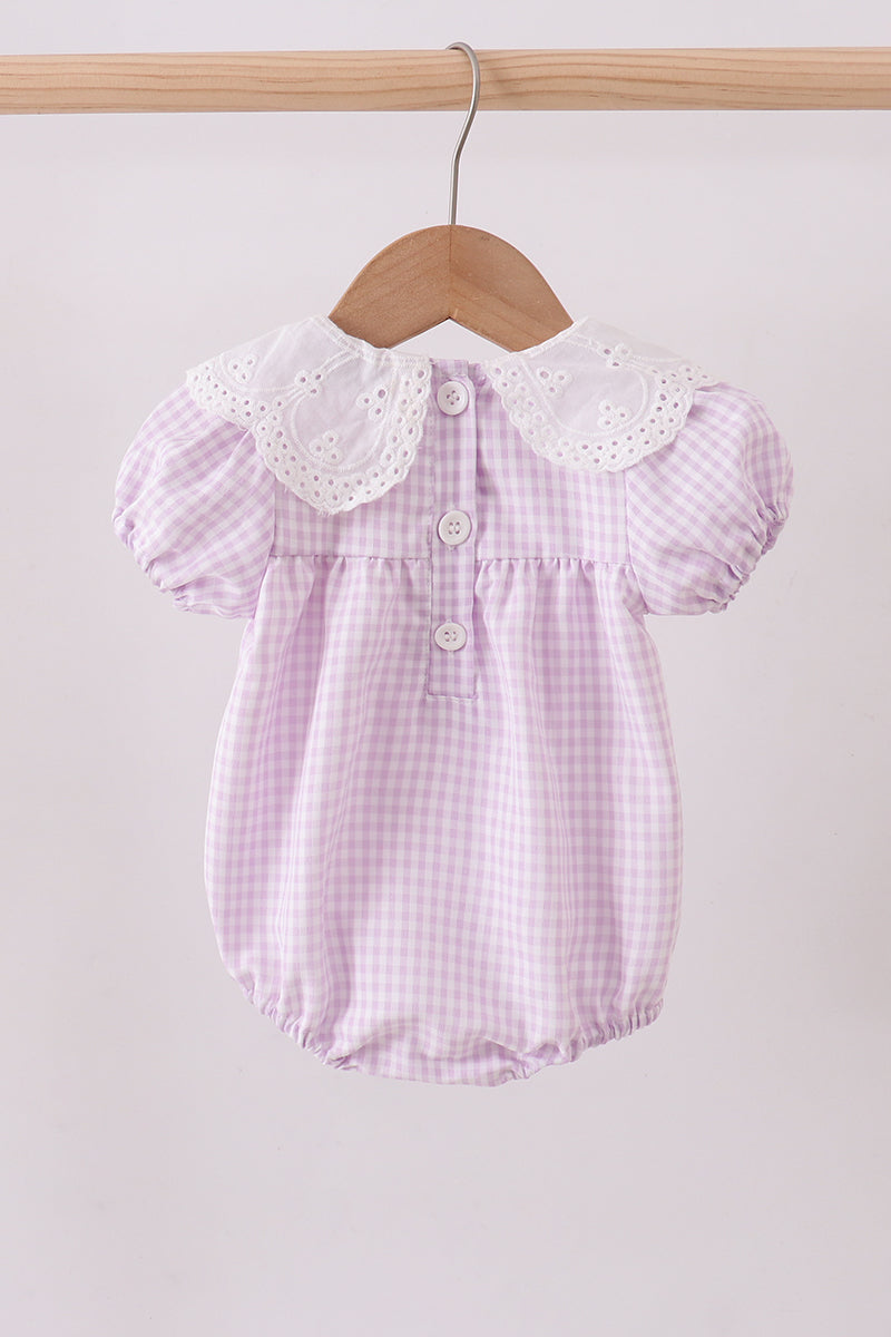Purple Gingham Lace Bubble