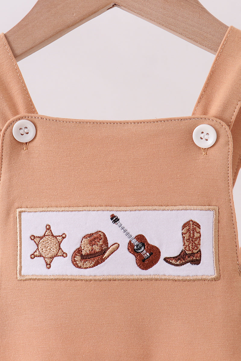 Brown Western Embroidered Bubble