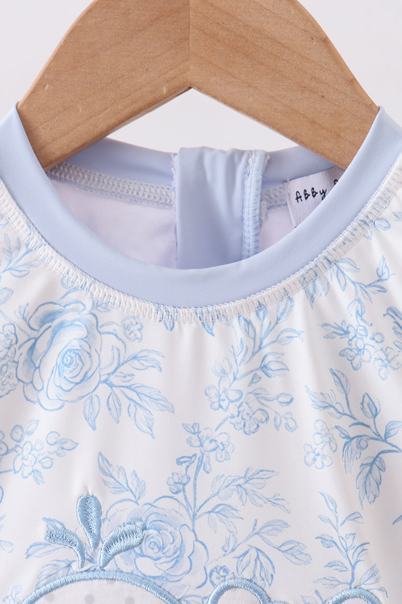 Blue Whale Applique  Rashguard