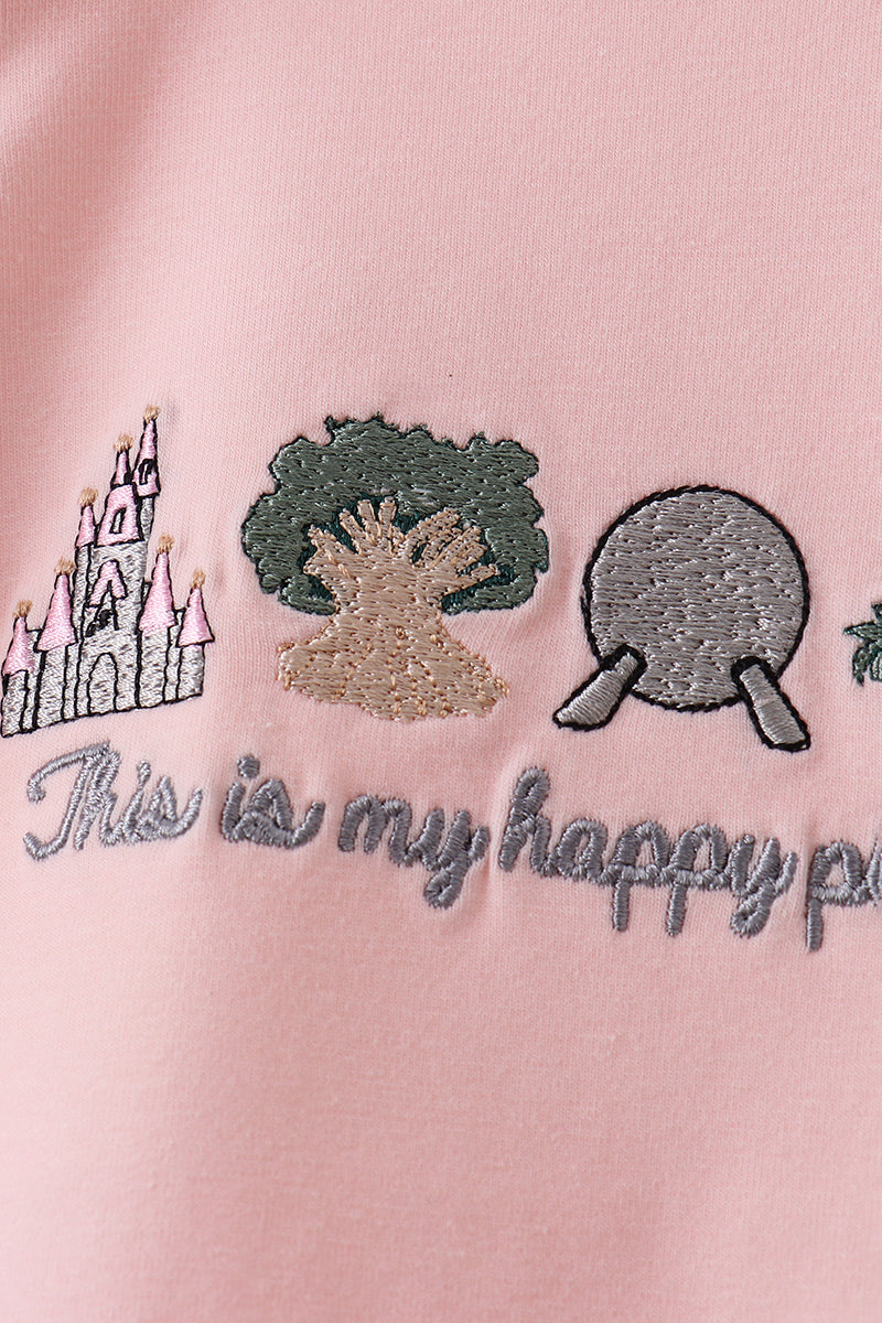 Happy Place Embroidered Bubble