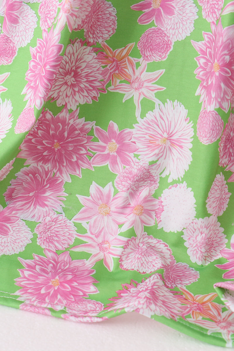 Pink floral dress